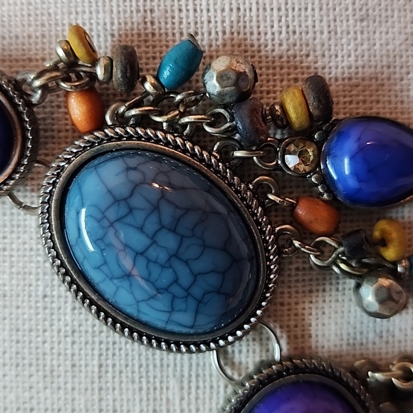 Ruby Rd Colorful Faux Marbled Cabochon Necklace - Picture 9 of 12